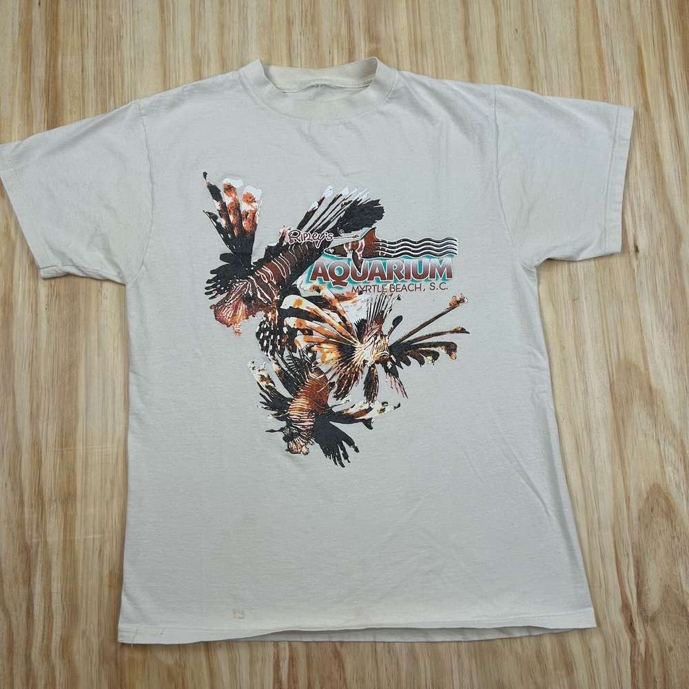 Vintage Ripley's Aquarium Myrtle Beach SC T Shirt‎ Lion Fish Medium
